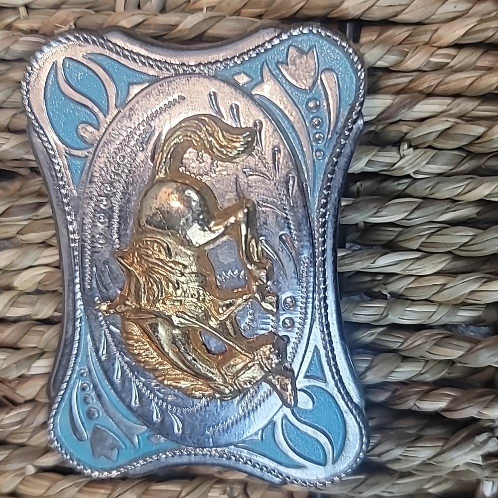 Vintage bucking horse belt buckle - Picture 1 of 3
